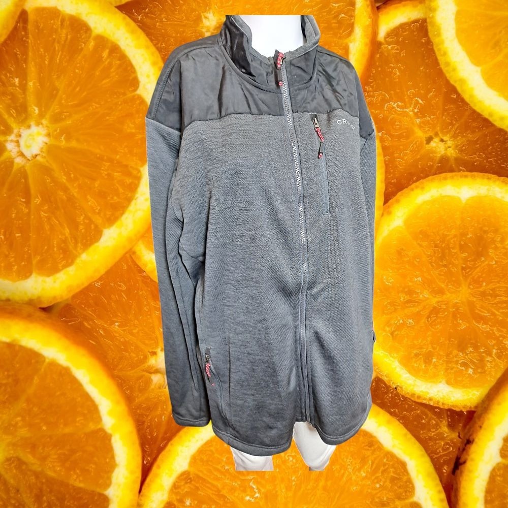 Orvis Classic‎ Full Zip Jacket Fleece Lined Gray XL